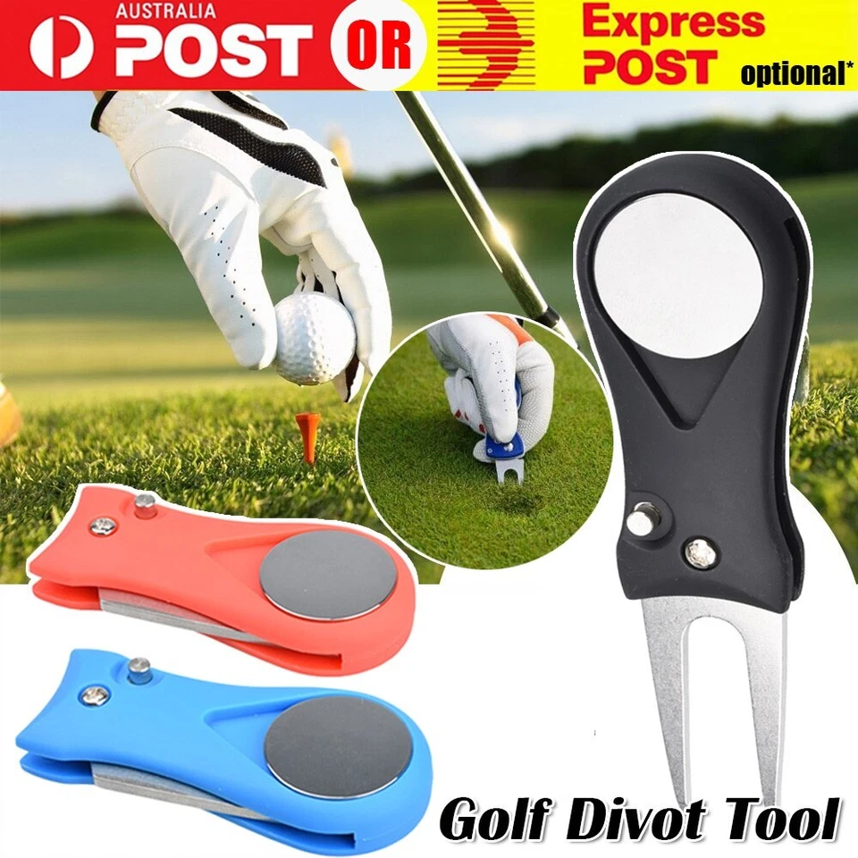 Golf Ball Marker Repairer Foldable Pitch magnetic mark Divot Repair Blade Tool - image 1 of 4
