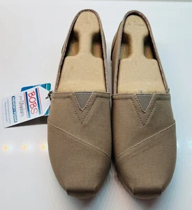 Skechers Bobs Plush Peace & Love Taupe Women's Size 10 Memory Foam Flats Beige - Picture 1 of 6