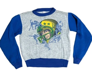 Vintage 80s Boys Football Sweatshirt Donmoor Washables Size 14 - Picture 1 of 9