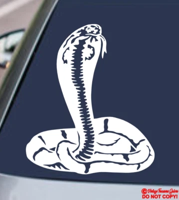 KING COBRA Vinilo Calcomanía Adhesivo Coche Ventana Pared Parachoques Serpiente Reptil Animal JDM Foto 1 de 4
