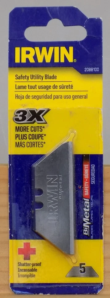 IRWIN 5pk Patented Bi-metal Safety Blades 2088100