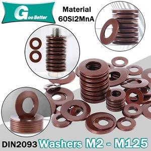 Belleville Compression Spring Gasket M2 - M125 Heavy Duty Washer Disc Spring - Picture 1 of 17