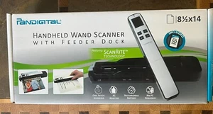 Pandigital Handheld Wand Scanner With Feeder Dock Blue Brand NEW - Picture 1 of 3