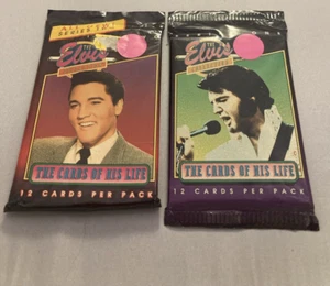Elvis Presley Trading The Cards Of His Life Sealed Packs 1x series1 1x series 2 - Picture 1 of 6