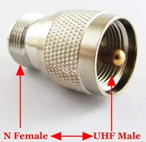 10x mosiężne gniazdo typu N na wtyczkę UHF PL-259 wtyczka prosta koncentryczna adapter RF - Zdjęcie 1 z 6
