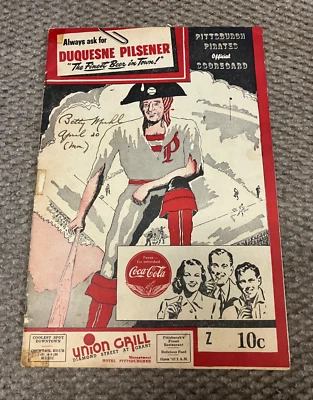 Pittsburgh Pirates, 1942 Regular Season Program, Chicago Cubs, Scored - Image 1 of 3