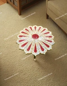 Tavolino da Caffè Intarsiato Madreperla e Pietra Semipreziosa | Arte Intarsio Floreale - Foto 1 di 9