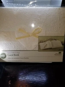 New! Wilton Natural Mulberry Paper Guest Book 10.25"X8.25" - Picture 1 of 3