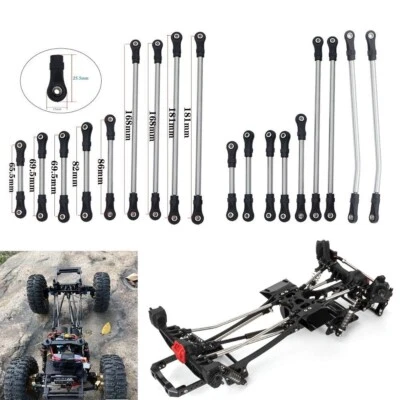 For 1/10 Axial SCX10 II III TRX4 Capra LCG Rails Chassis Link Steering Rod Link - Image 1 of 4