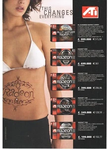 2002 ATI RADEON All in Wonder 8500 Rare Italian Magazine Advertising 30x20cm - Picture 1 of 1