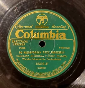 78 rpm Columbia 18302 Carolina Kukielka Wiejaka Orkiestra Polish Ethnic E- - Picture 1 of 4