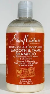 Shea Moisture Argan Oil & Almond Milk Smooth & Tame Shampoo 13 oz Color Safe - Picture 1 of 2