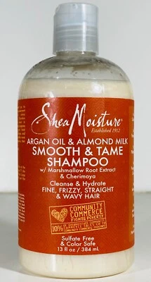 Champú suave y domesticado con aceite de argán y leche de almendras Shea Moisture 13 oz color seguro Foto 1 de 2