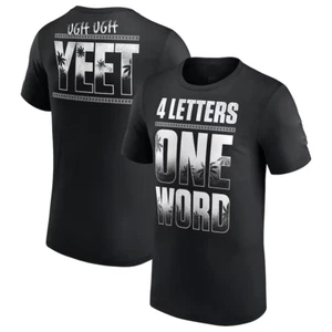 Men's Black Jey Uso Four Letters, One Word T-Shirt - Picture 1 of 4
