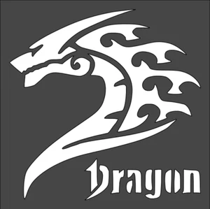 1- 5.5x5.5 inch Stencil, (TC-62) Tribal Dragon (6mil) - Picture 1 of 2