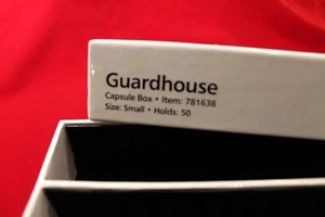 Scatola per 50 capsule di monete custodia per Airtite taglia A tappi 2 file tenuta sm $ - Foto 1 di 5