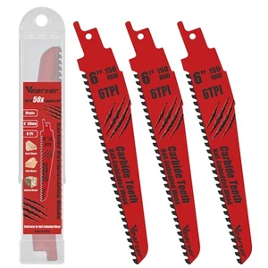 Vearter 3Pcs 6'' Reciprocating Sabre Saw Blades Set for Hard Wood Nailed Wood - Picture 1 of 9