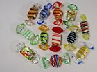 12 Venezia Crystal Wrapped Hard Candy Ornaments Christmas Lot Hand Blown B8669