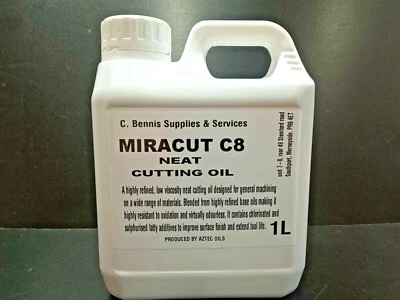 AZTEC OILS Miracut C8 low viscosity Cutting Oil / Fluid small DRILLING, TAPPING, REAMING