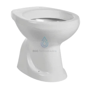 VASO WC IN CERAMICA BIANCA SCARICO TERRA SERIE TRIS MARCA AMBRA WATER COD TRISV - Foto 1 di 2