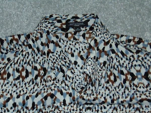Notations Women 3/4 Sleeve Blouse Shirt Top 2X Polyester Multicolored Button - Foto 1 di 12