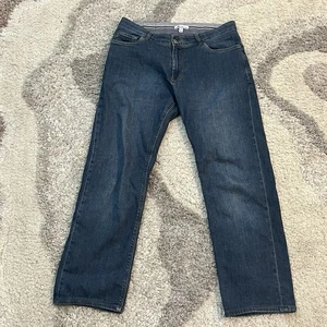 Jeans Peter Millar uomo 33x28 lavaggio scuro denim dritto made in Turkey - Foto 1 di 8