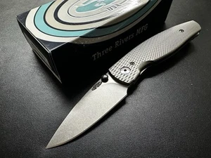 TRM Neutron 2 / 3” CPM-20CV, Titanium 3D Lizard Scales • Made in USA • SOLD OUT - Picture 1 of 16