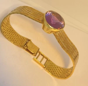 Armband Gold 585 mit großen Amethyst  - Bild 1 von 7