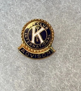 Key Club International Advisor Enamel Lapel Hat Pin 1/10 10K GF. M - Picture 1 of 5