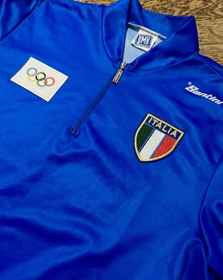 Maglia Ciclismo Santini Vintage Italia NOS Eroica Replica Olimpiadi ‘84 Tg. XL - Imagen 1 de 4