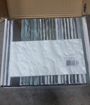 1 caja (5,1 pies cuadrados) 23 piezas 4"x8" cada perla vidrio rectangular mosaico azulejo cocina Foto 1 de 4