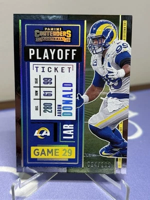 2020 Panini Contenders - Aaron Donald #53 Playoff Ticket /199 - Image 1 of 2