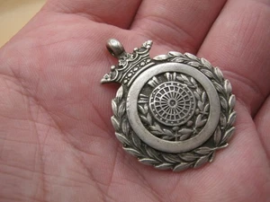 Antique 1942 Sterling Silver Sports Medal Pocket Watch Fob For Albert Chain - Picture 1 of 2
