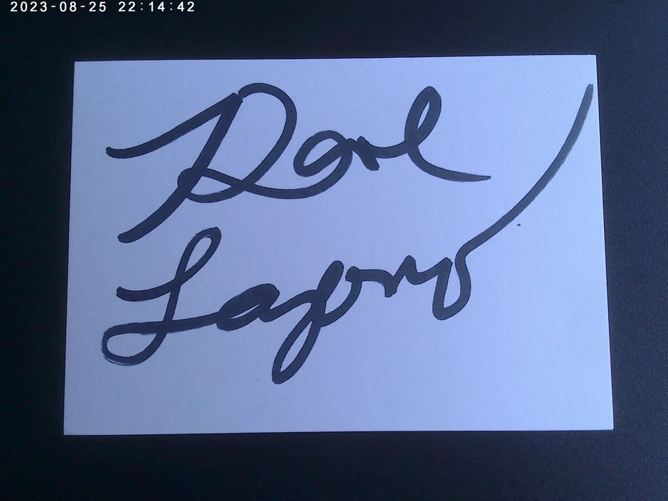 Karl Lagerfeld (+)  Autogramm Karteikarte weiß 7,5x10,5 - Bild 1 von 1