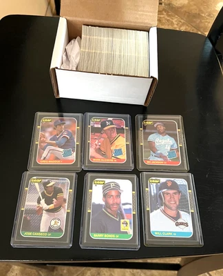 1987 ЛИСТ БЕЙСБОЛ ПОЛНЫЙ КОМПЛЕКТ NM BARRY BOND GREG MADDUX McGwire BO JACKSON RC - Изображение 1 из 4