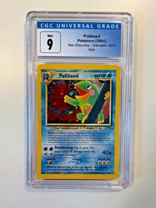 CGC 9 MINT Politoed 2001 Neo Discovery 8/75 Holo Pokemon Card - Picture 1 of 2