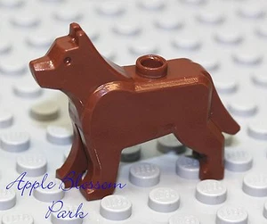 NEW Lego Minifig POLICE DOG - Reddish Brown Boy/Girl Minifigure Pet Wolf Animal - Picture 1 of 1