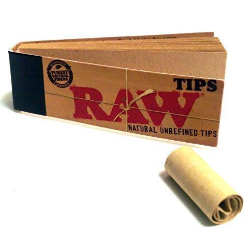 Raw Rolling Papers Unbleached Filter Tips 10 Pack = 500 Tips