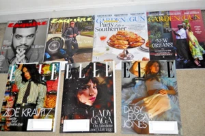 Lot of 10- ELLE, ESQUIRE, GARDEN & GUN Magazines Books 2025 ~Feb- July '25~ NEW* - Picture 1 of 3