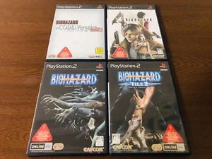 (Set of 4) BIOHAZARD Resident Evil Outbreak 1 2 4 Code Veronica PlayStation 2 JP - Picture 1 of 5