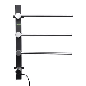 Stainless Steel Electric Heated Towel Rack Bathroom Wall Mounted Towel Warmer - Picture 1 of 11