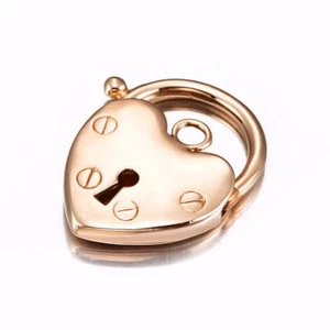 Classic 18ct Heavy Rose Gold Plated Plain Heart Locket - USA Made - Picture 1 of 1