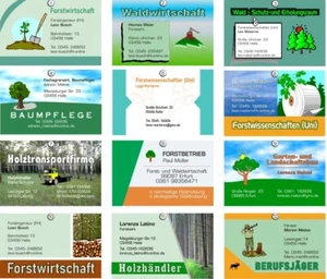 Farbenfroher Profilauftritt: 50 Visitenkarten, 270 g/m²,im CMYK 4/0 Vollfarbmod. - Bild 1 von 13