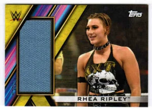 2020 TOPPS WWE WOMEN'S DIVISION RHEA RIPLEY MR-RR SUPERSTAR MAT RELIC GOLD 07/10 - Picture 1 of 2
