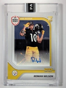 2024 Panini Instant NFL Rookie Premier RPS Roman Wilson Auto RC #D 37/49 - Picture 1 of 12