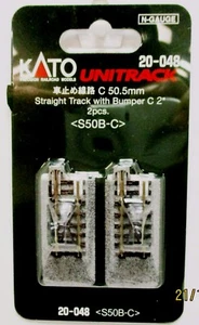 N Scale Kato Unitrack 20-048 50mm 2" Bumper Track, Type C (2) pcs - Picture 1 of 2