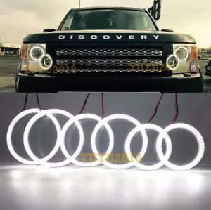 for Land Rover LR3 2005-2009 headlight fog light LED angel eye halo rings lamp - Foto 1 di 12