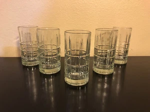 5 VINTAGE Anchor Hocking Tartan Manchester klar 16 Unzen schwer Teegläser Becher - Bild 1 von 5