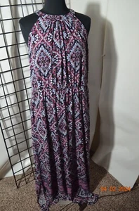 NWT Lane Bryant High Neck Midi Length Sun Dress Woman Size 10-12 - Picture 1 of 7