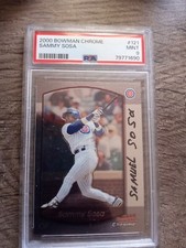 2000 Bowman Chrome Sammy Sosa Refractor #121 PSA 9 NM-MT POP 3